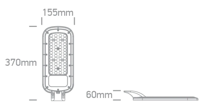100W LED gatvės šviestuvas, antracito sp., 3000/4000/5000K, 70118B/AN/V
