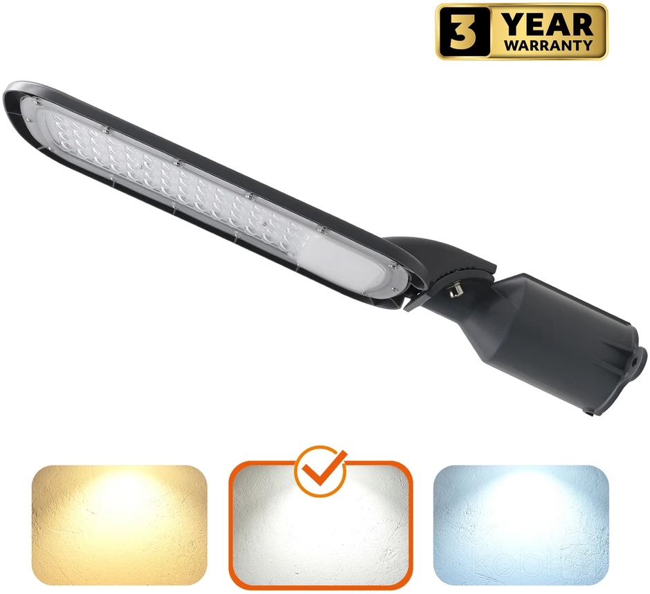 100W LED gatvės šviestuvas BRELUXO, pilkas, 4000K, IP65