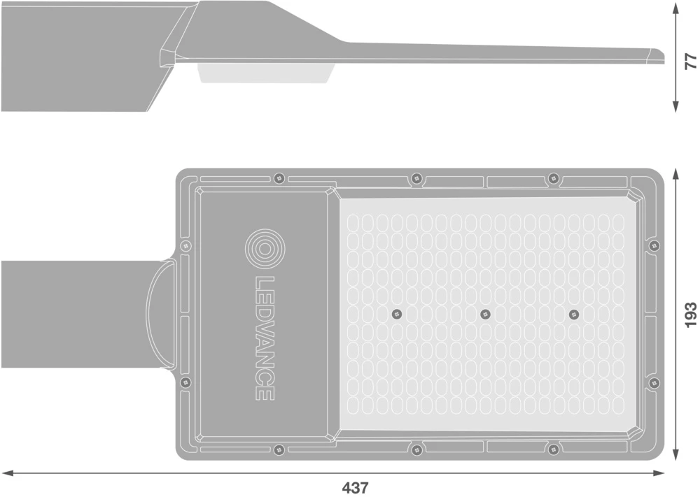 100W LED gatvės šviestuvas URBANLITE L, juodas, 4000K, 155° x 90°