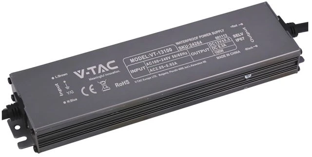 100W LED maitinimo šaltinis, 12V, 8.3A, IP67