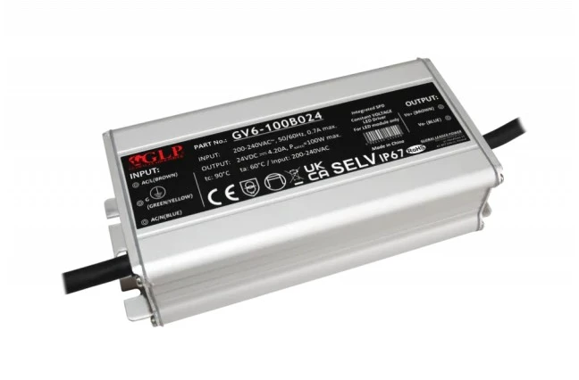 100W LED maitinimo šaltinis GV6-100, 24V, IP67
