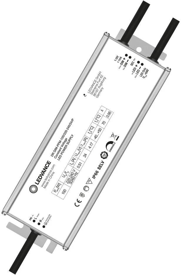 Ledvance 100W LED maitinimo šaltinis OUTDOOR PERFORMANCE -100/220-240/24/P, dimeriuojamas 1-10V