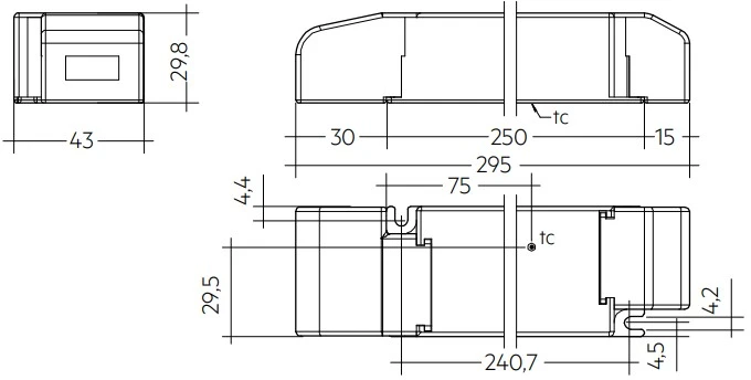 100W LED maitinimo šaltinis TRIDONIC, 48V, PWM