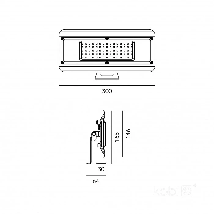 100W LED pramoninis šviestuvas MULTILUXO, juodas, 4000K, IP65