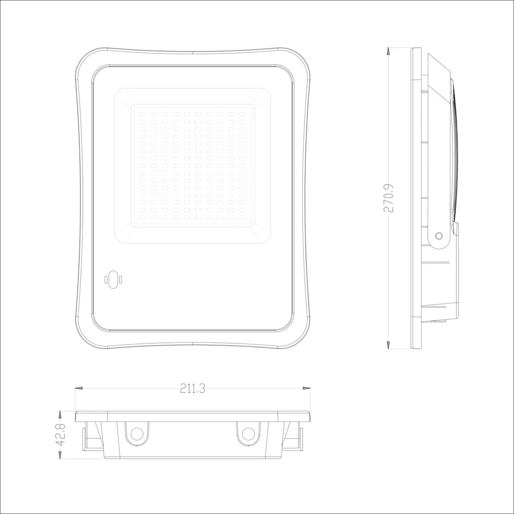 Pakabinamas šviestuvas 100W LED prožektorius su saulės baterija BARES, pilkas, 4000K