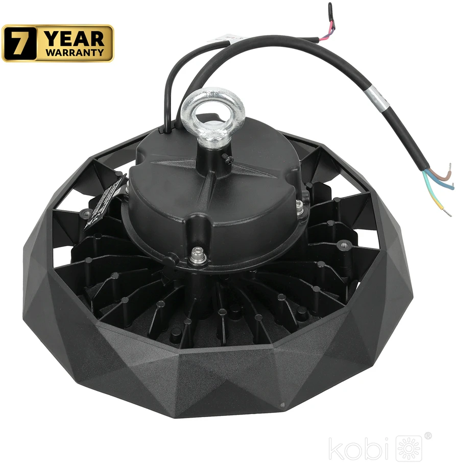 100W LED UFO šviestuvas ANICA, juodas, 4000K, IP65, DALI