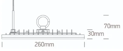 100W LED UFO šviestuvas, juodas, 4000K, IP65, 63100NA/C