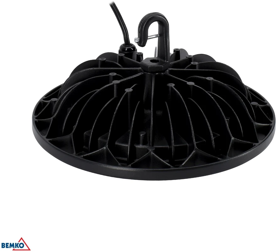 Bemko 100W LED UFO šviestuvas VOYAGER, juodas, 4000K, IP65, 110°