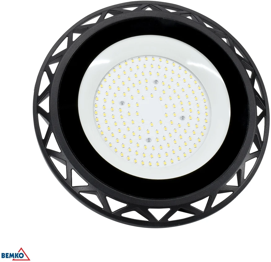 100W LED UFO šviestuvas VOYAGER, juodas, 6000K, IP65