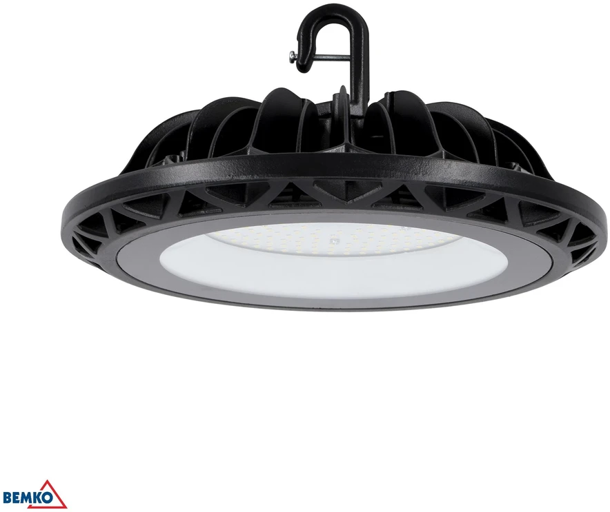 Bemko 100W LED UFO šviestuvas VOYAGER, juodas, 4000K, IP65, 110°