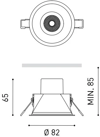 10,3W LED įleidžiamas šviestuvas SHOT LIGHT M, juodas, 3000K, IP65