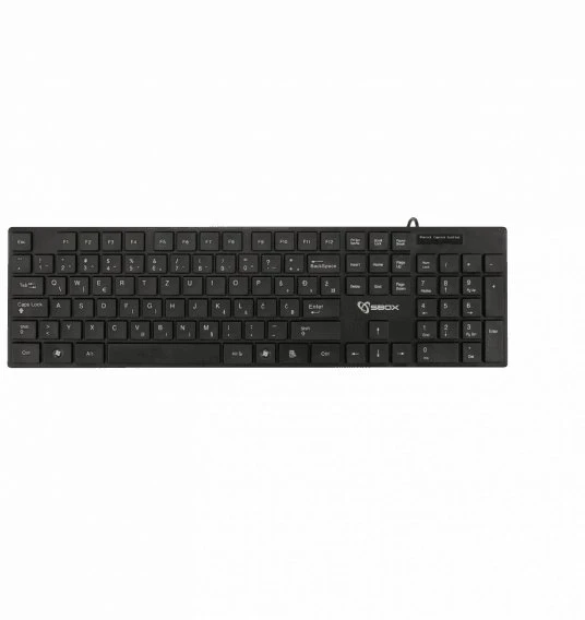 Sbox Technology 105 klavišų membraninė klaviatūra Sbox K-18US, juoda