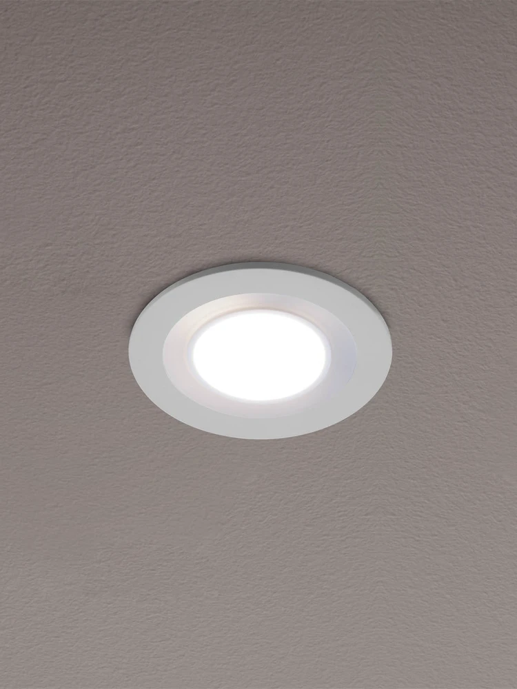 10,5W LED įleidžiamas šviestuvas PT 06, matinės baltos sp., 3000K/RGB