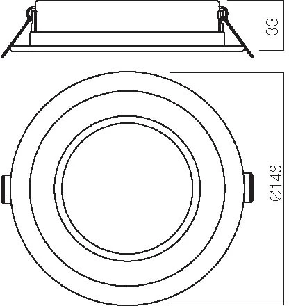 10,5W LED įleidžiamas šviestuvas PT 06, matinės baltos sp., 3000K/RGB