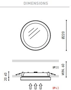 10,5W LED įleidžiamas šviestuvas STRAM PRISMATIC 1, 3000K (šiltai balta), baltas, DALI
