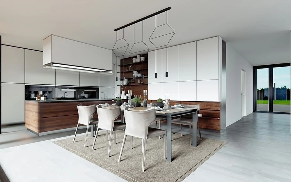 10,5W LED pakabinamas šviestuvas FLUSSO LINE 6, juodas, 3000K