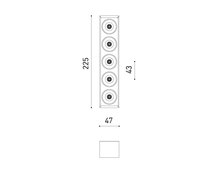 Lubinis šviestuvas 10,5W LED paviršinis šviestuvas Juodas FOSTER SURFACE REMOTE 5, juodas, 3000K