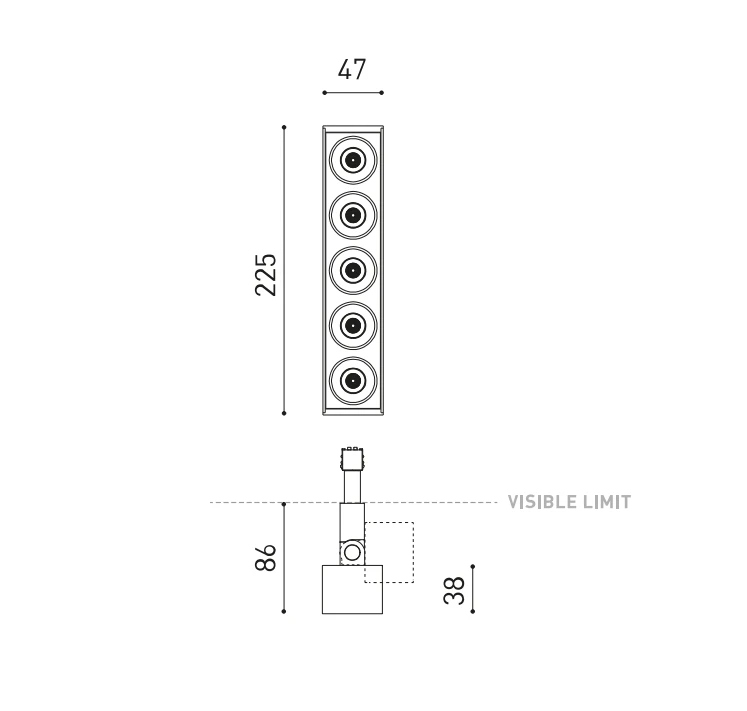 10,5W LED šviestuvas į magnetines sistemas Juodas FOSTER 48V TILT 5 FLOOD, juodas, 3000K, DALI