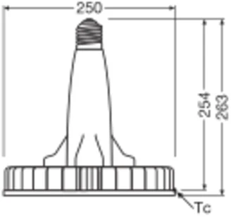 105W LED UFO šviestuvo lemputė HID, E40, 4000K