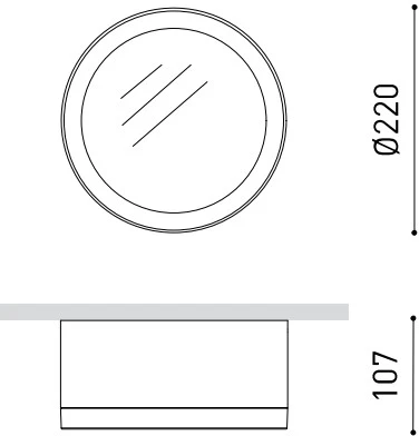 Lubinis šviestuvas 10,5W paviršinis šviestuvas STRAM SURFACE, 99°, baltas, 3000K, su maitinimo šaltiniu