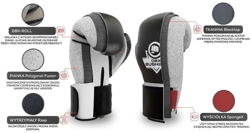 10oz Bokso pirštinės - Klasikinės baltos - Origin serija