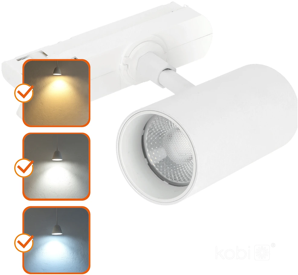 10W LED akcentinis šviestuvas į 3 fazių bėgelius NEXTRACK CORE, baltas, 3000/4000/5000K, 36°