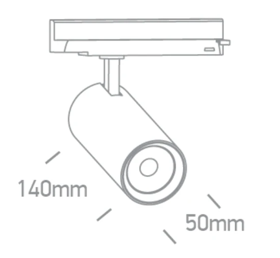 10W LED akcentinis šviestuvas į 3 fazių bėgelius, baltas, 3000/3500/4000K, 65606AT/W/V