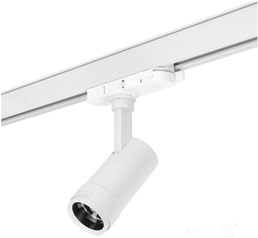10W LED akcentinis šviestuvas į 3 fazių bėgelius NEXTRACK VISION, baltas, 3000/4000/5000K, 30-60°