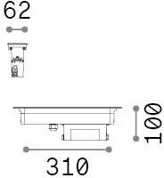 10W LED įleidžiamas į grindinį lauko šviestuvas THOR, plieno sp., 3000K, IP67, 351278