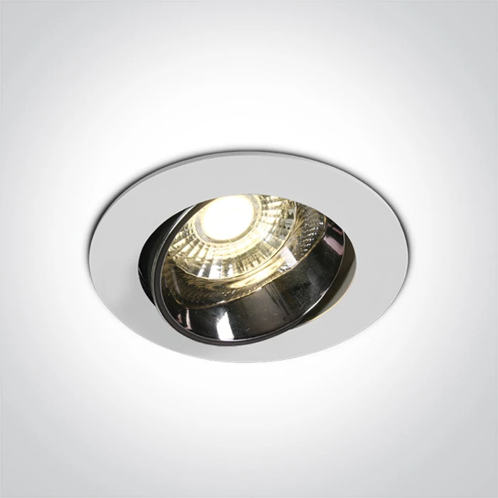 10W LED įleidžiamas pakreipiamas šviestuvas, baltas, 3000K, 11110E/W/W