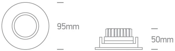 10W LED įleidžiamas pakreipiamas šviestuvas, baltas, 3000K, 11110E/W/W