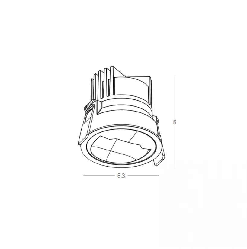 10W LED įleidžiamas sieninis šviestuvas, baltas, 3000K, S337