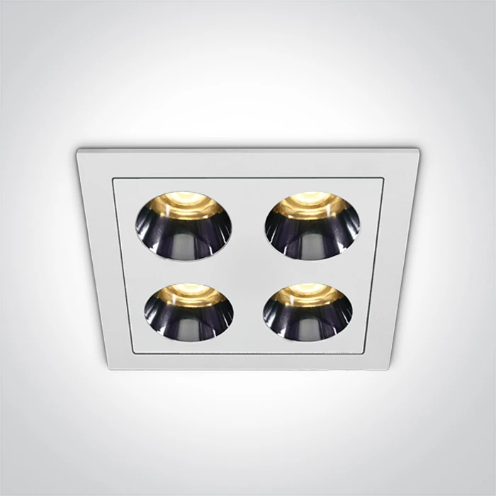 10W LED įleidžiamas šviestuvas, baltas, 3000K, 50110H/W/W
