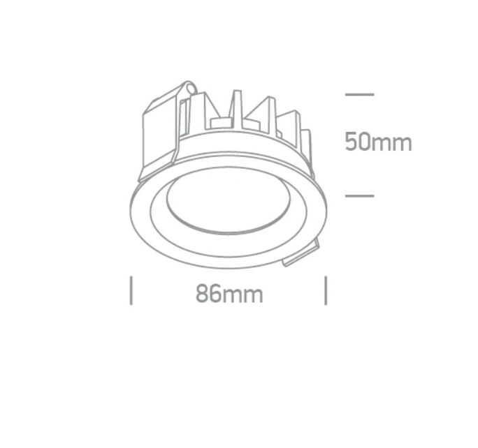 10W LED įleidžiamas šviestuvas, baltas, 3000/4000/5000K, IP54, 10110BX/W/V