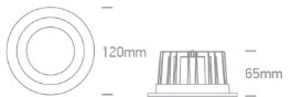10W LED įleidžiamas šviestuvas, baltas, 3000/4000/5000K, 10110CA/W/V