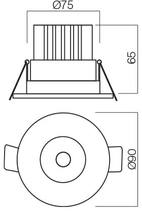 10W LED įleidžiamas šviestuvas MT 143 LED, baltas, 3000K