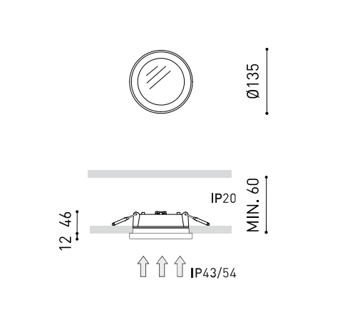10W LED įleidžiamas šviestuvas STRAM MINI, baltas, 3000K, IP43