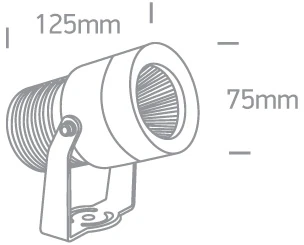 10W LED įsmeigiamas sodo šviestuvas, antracito sp., 3000K, 7046/AN/W