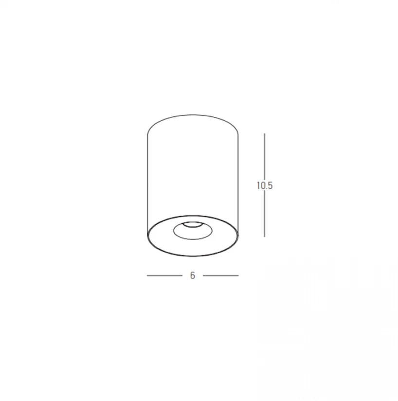 10W LED lubinis šviestuvas, juodas, 3000K, IP54, 25295