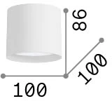 10W LED lubinis šviestuvas SPIKE, baltas, 3000K, 345468