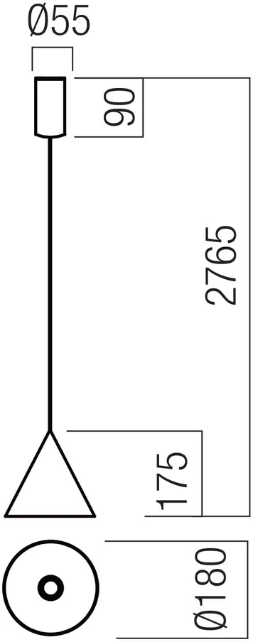 10W LED pakabinamas šviestuvas KONOS, rusvos sp., 3000K, dimeriuojamas, 01-4414
