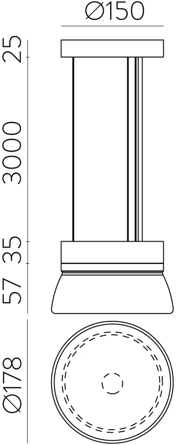 10W LED pakabinamas šviestuvas TRAP, juodos/baltos sp., 2700K, C4041090N