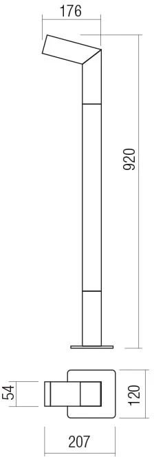 10W LED pastatomas lauko šviestuvas WOODY, tamsiai pilkas, 3000K, IP54, 90512