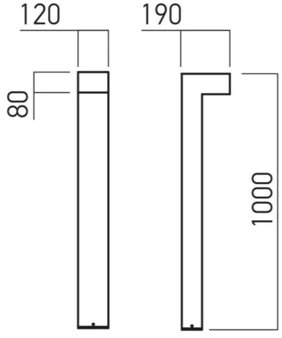 10W LED pastatomas lauko šviestuvas XTORRE, tamsiai pilkas, 3000K, IP65