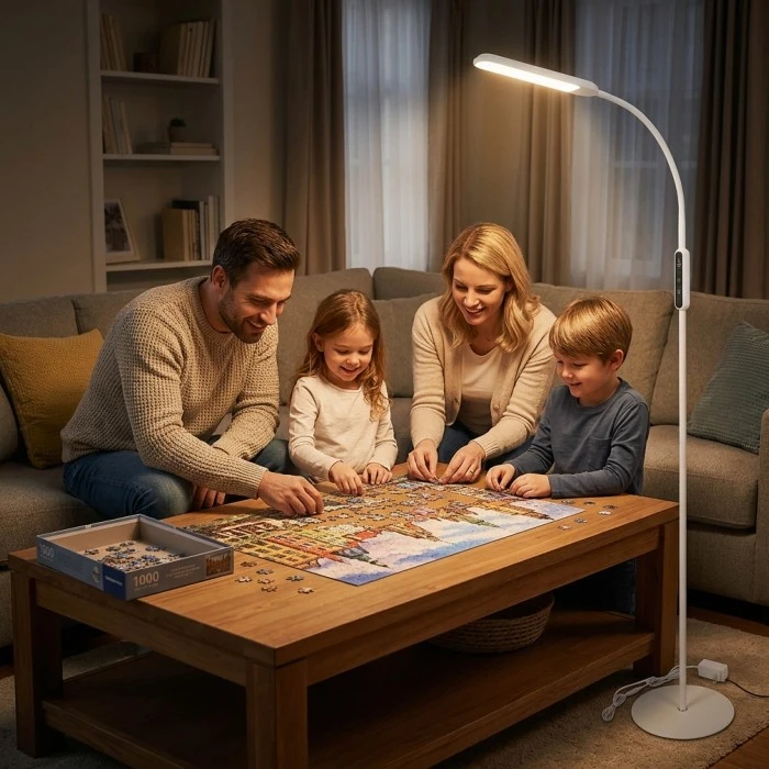 10W LED pastatomas šviestuvas TEILO, baltas, 3000/4000/6500K, dimeriuojamas
