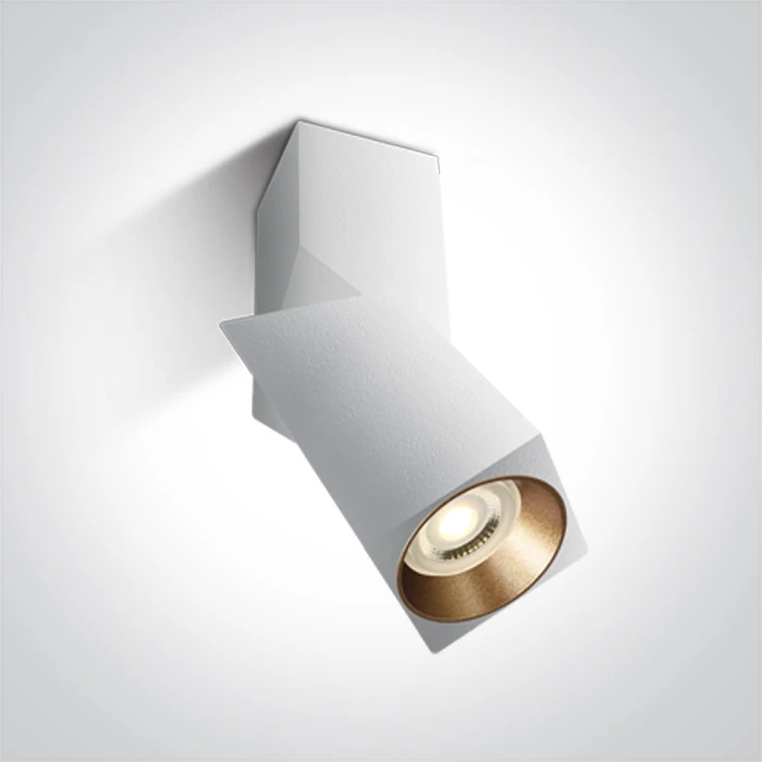 Lubinis šviestuvas 10W LED paviršinis šviestuvas, baltas, GU10, 12105E6/W