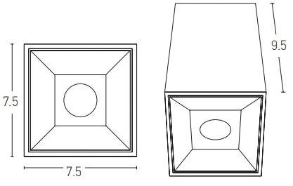 Lubinis šviestuvas 10W LED paviršinis šviestuvas, baltos/juodos sp., 3000K, S068