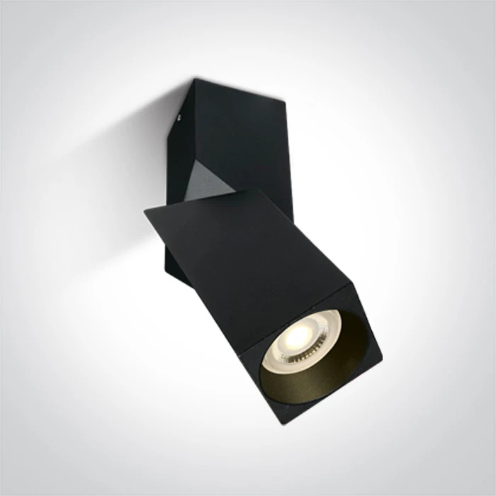 Lubinis šviestuvas 10W LED paviršinis šviestuvas, juodas, GU10, 12105E6/B