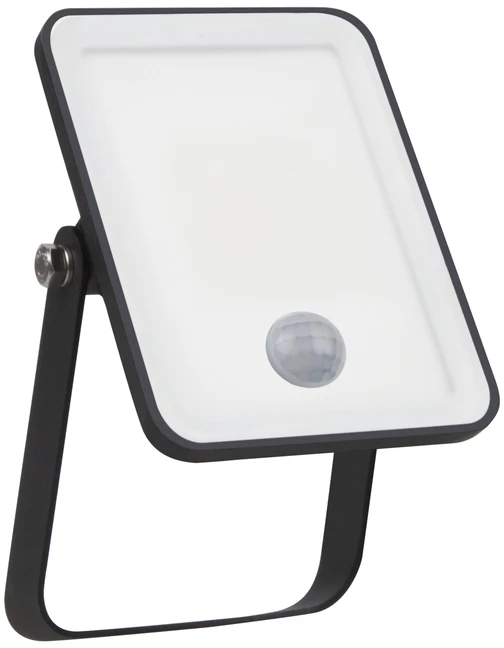 Ledvance 10W LED prožektorius ESSENTIALS, juodas, 4000K, su judesio davikliu