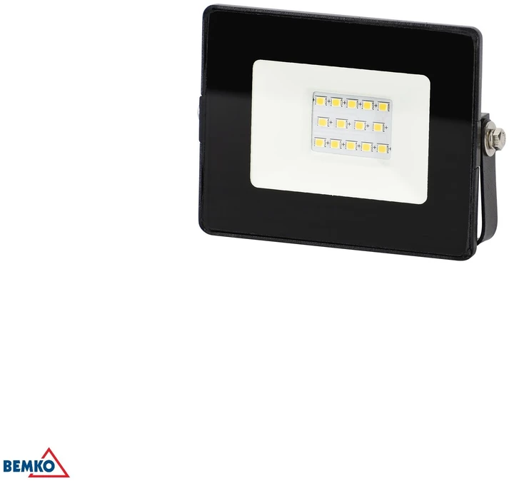 Bemko 10W LED prožektorius KASTEL, juodas, 4000K, IP65, 120°